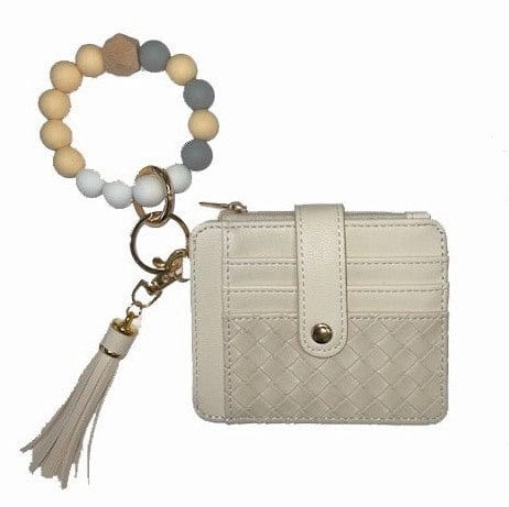BB139x205 Nina Beaded Keychain Bracelet & Woven Wallet Combo Elegant Structure Modern Lifestyle