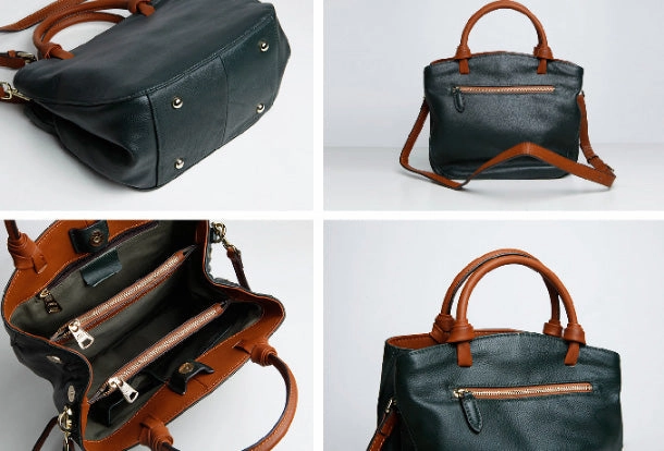 Workwear Style Genuine Leather Handbag Shopper Bag Crossbody Bag Shoulder Bag Purse For Women