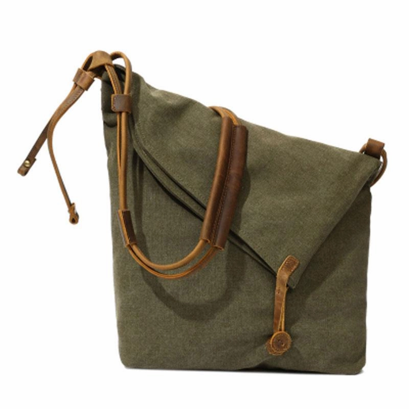 Functional Accessory Mens Canvas Rustic Courier Bag Side Bag Messenger Bag Camera Shoulder Bag for Men