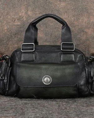 Handmade Green Leather Womens Vintage Handbag Best Shoulder Bag Vintage Crossbody Purses for Ladies Timeless Aesthetic