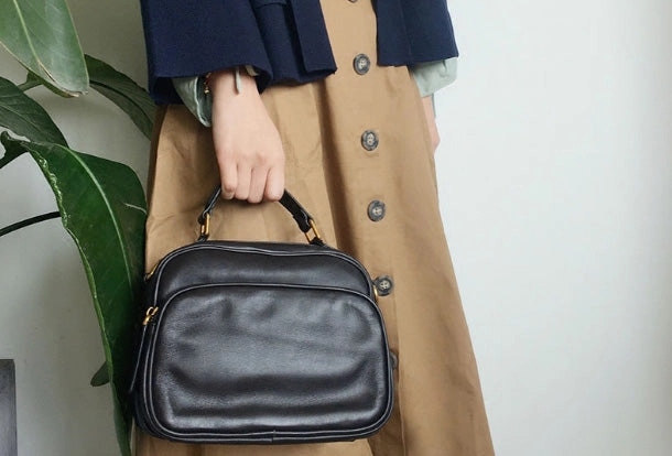 Quick Access Genuine Leather Cute Handbag Crossbody Bag Shoulder Bag Women Leather Purse