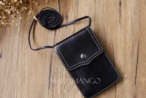 Vintage Leather Small phone Purse shoulder bag leather crossbody bag for women Everyday Carry