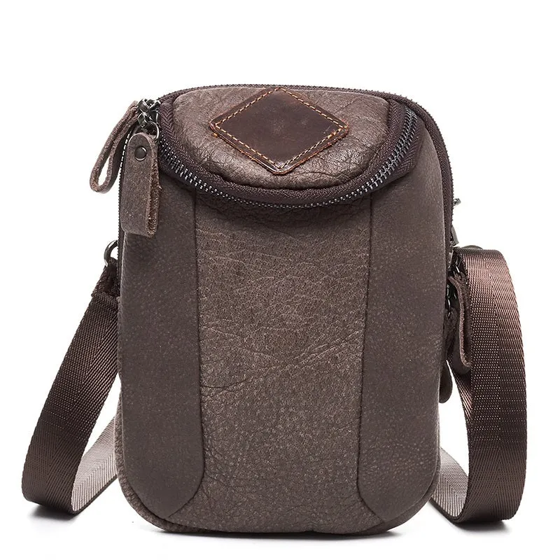 Leather Cell Phone Holsters Belt Pouch for Men Waist Bag BELT BAG Shoulder Bag For Men Compact Aesthetic Essential Gear