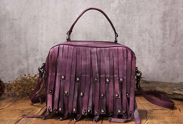 Outdoor Edge Compact day purse Handmade Leather handbags purse shoulder bag for women leather shopper bag