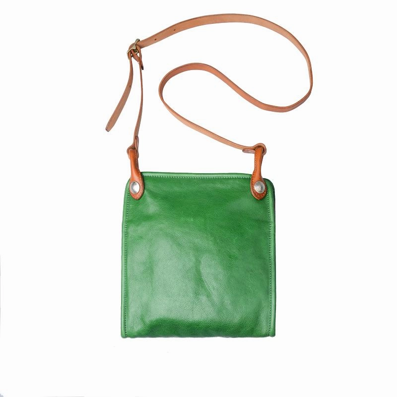 Travel Lifestyle Casual Coffee Leather Men Vertical Side Bag Green Small Messenger Bag Camouflage Courier Bag For Men