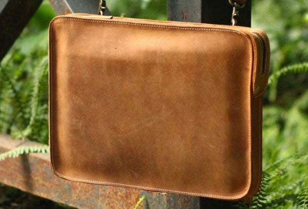 Travel Organizer Genuine Leather Mens Cool Messenger Bag Ipad Bag Chest Bag Bike Bag Cycling Bag for men