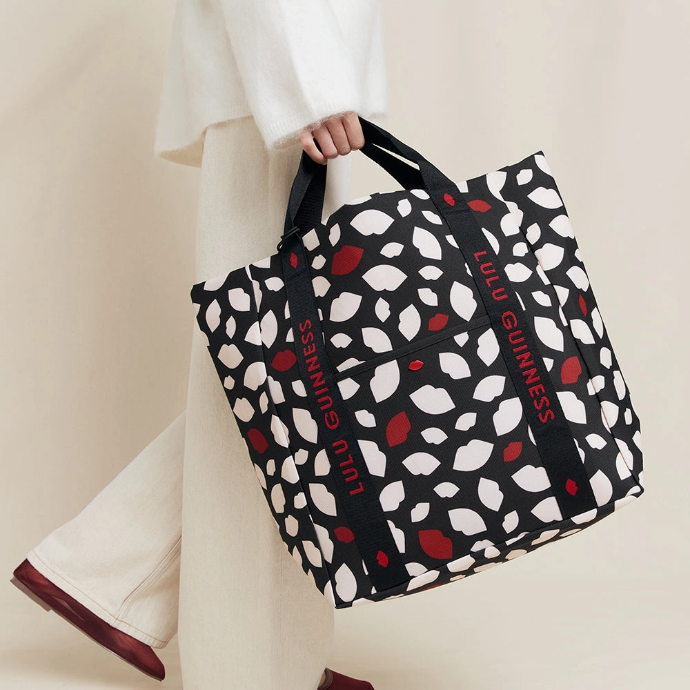 Sustainable Choice BLACK MULTI FLURRY OF KISSES TOTE