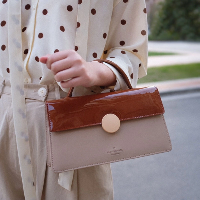 Cute Leather Brown Womens Handbag Crossbody Bag Purse Shoulder Bag for Women Elegant Travel