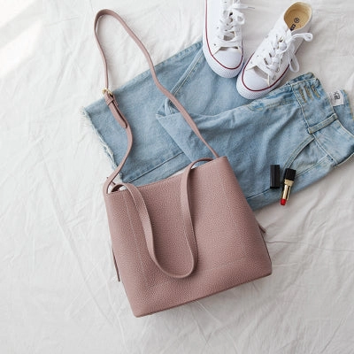 Leather Stylish Womens Tote Bag Shoulder Bag Shoulder Bucket Work Purse for Women Daily Outfit