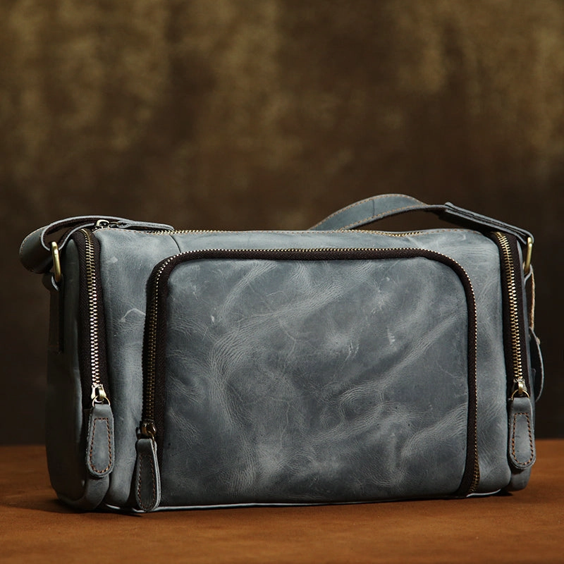 youth appeal Leather Mens Messenger Bag Cool Weekender Bag Travel Bag Duffle Bags Overnight Bag Holdall Bag for men