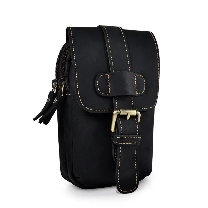 Vintage Leather Cigarette Cases Belt Pouch for Men Waist Bag BELT BAG For Men Elegant Appeal Business Accessory