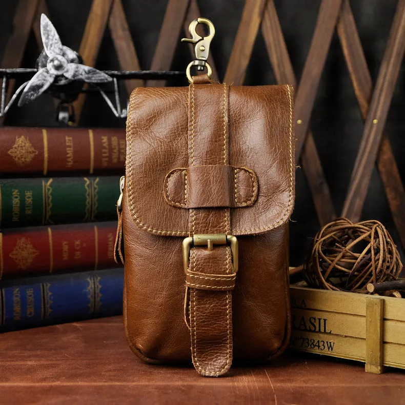 Vintage Leather Cigarette Cases Belt Pouch for Men Waist Bag BELT BAG For Men Versatile Accessory