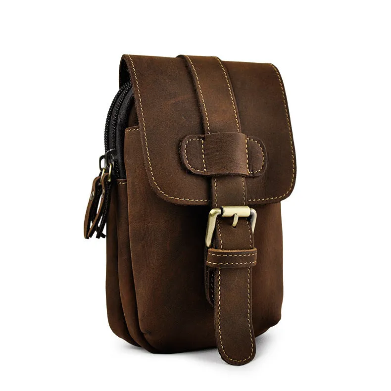 Vintage Leather Cigarette Cases Belt Pouch for Men Waist Bag BELT BAG For Men Stylish Accessory Compact Aesthetic