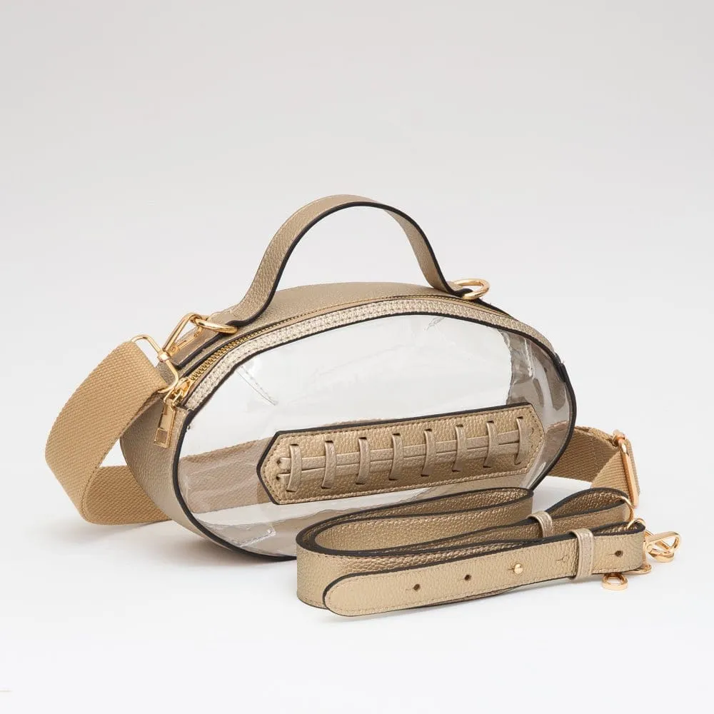 Daily Carry Gear TG10695 Clear Gameday Football Stitch Detail Crossbody Bag
