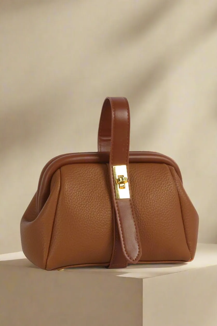 Compact Fashion Practical Design GMS0083 Selah Mini Clutch/Crossbody With Twist Lock Closure