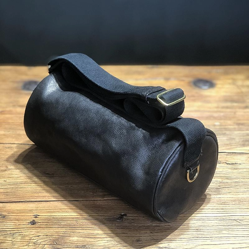 Outdoor Activity FASHION BROWN LEATHER MEN Small Side Bags Barrel MESSENGER BAG BLACK Bucket Bag Postman Bag FOR MEN