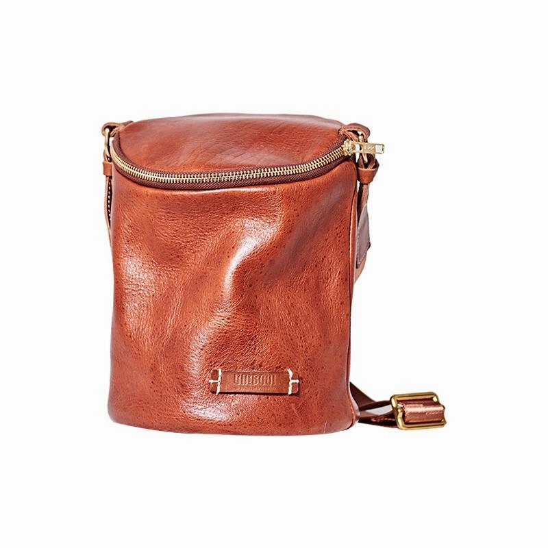 Fashion Brown Leather Womens Bucket Side Bag Black Bucket Shoulder Bag For Women Compact Tote