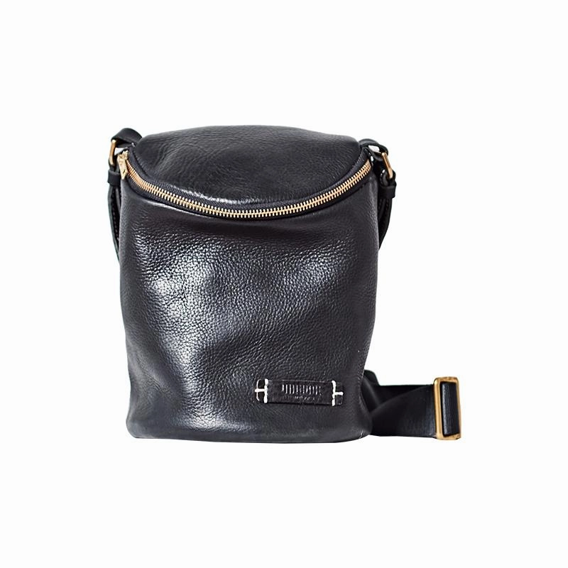 Fashion Brown Leather Womens Bucket Side Bag Black Bucket Shoulder Bag For Women Weekend Companion