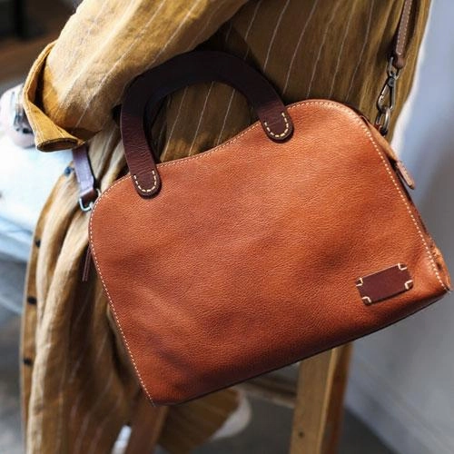 Fashion Brown Womens Leather Satchel Handbag Purse Top Handbag Black Satchel Shoulder Bag Minimal Appeal