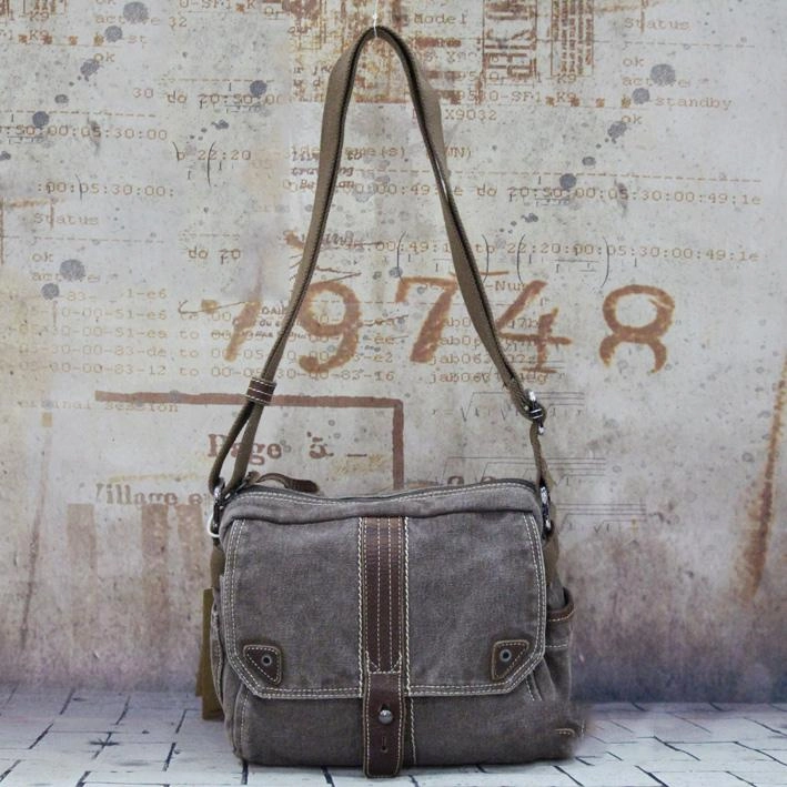 Minimal Functionality Fashion Canvas Black Mens Small Postman Bag Canvas Messenger Bags Courier Bag For Men