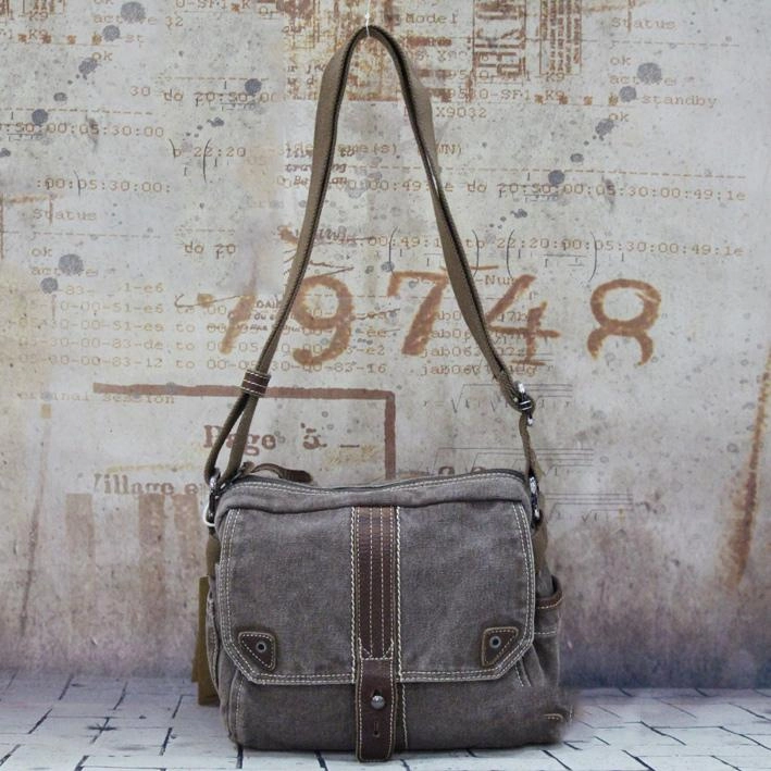 Fashion Canvas Black Mens Small Postman Bag Canvas Messenger Bags Courier Bag For Men Practical Travel