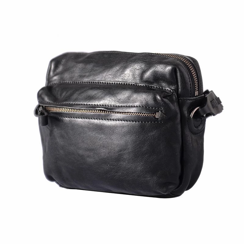 Fashion Simple Black Small Leather Men Side Bag Tan Messenger Bag Courier Bag For Men Urban Companion Lightweight Functionality