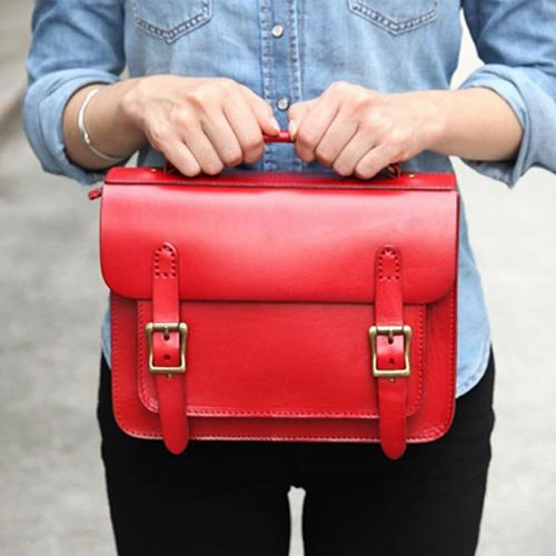 Practical Fashion Handmade Womens Beige Leather Satchel Shoulder Bag Cambridge Structured Satchel Handbag Purse for Men