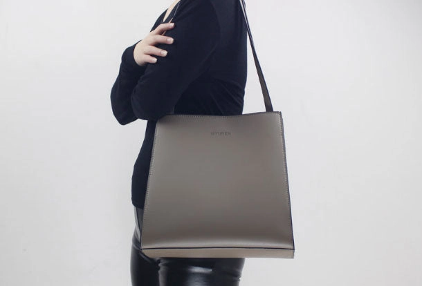 Bright shade Fashion Essential Microfiber PU Leather handbag shoulder bag for women leather shopper bag