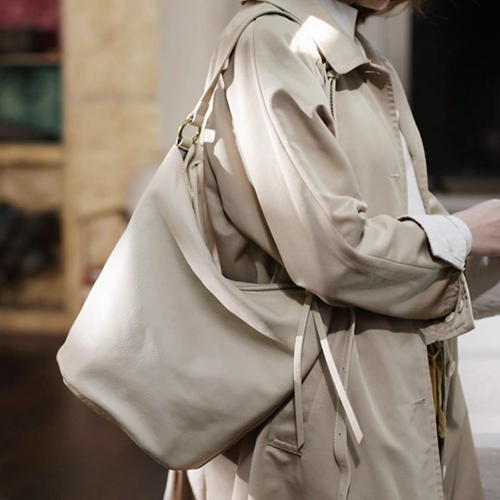 Smart Design Fashion Womens Brown Leather Bucket Shoulder Bag Soft Leather Zipper White Tote Bucket Crossbody Bag Side Purse