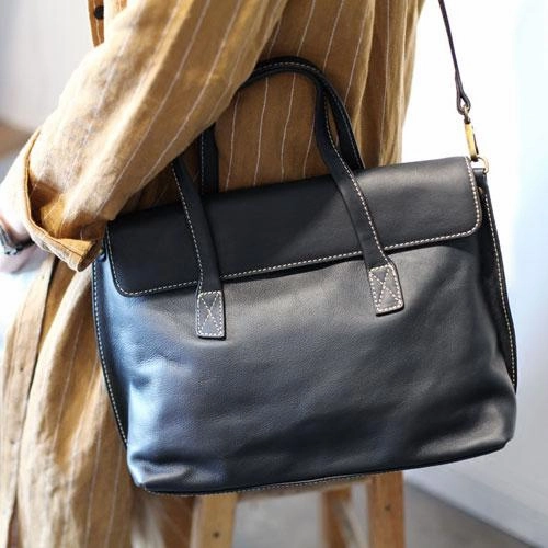 Fashion Womens Gray Leather Handbags Work Bag Womens Gray Shoulder Bags Crossbody Bag For Work Business Travel High End