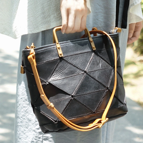 Smart Utility Smart Outfit Fashion Womens Green Leather Woven Tote Bag Weaved Shoulder Bag Zipper Handbag for Women