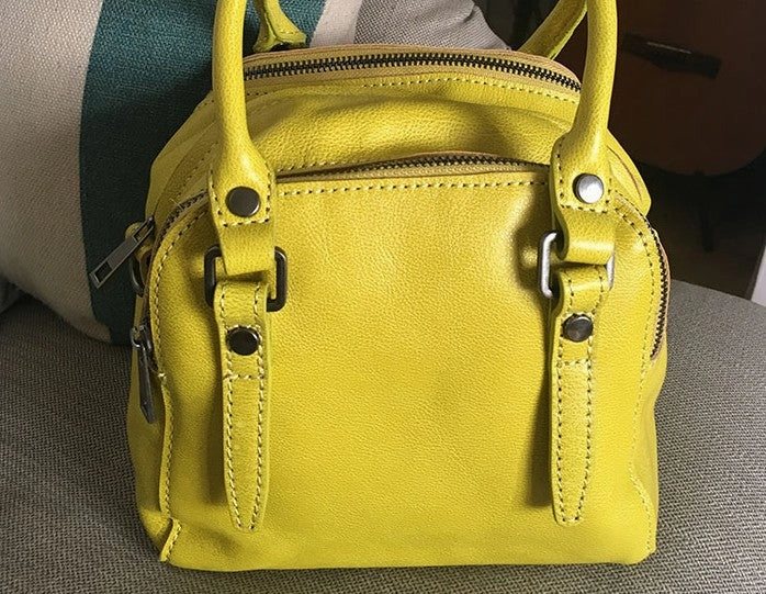 Timeless Look Minimal Design Fashion WOMENs LEATHER Cube Handbag Shoulder Bag Handbag Purse FOR WOMEN