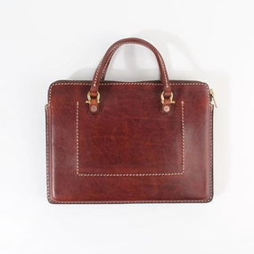 Compact Versatility Urban Aesthetic Fashionable Handmade Leather Mens Cool Small Business Bag Messenger Bag Briefcase Work Bags Laptop Bag for men