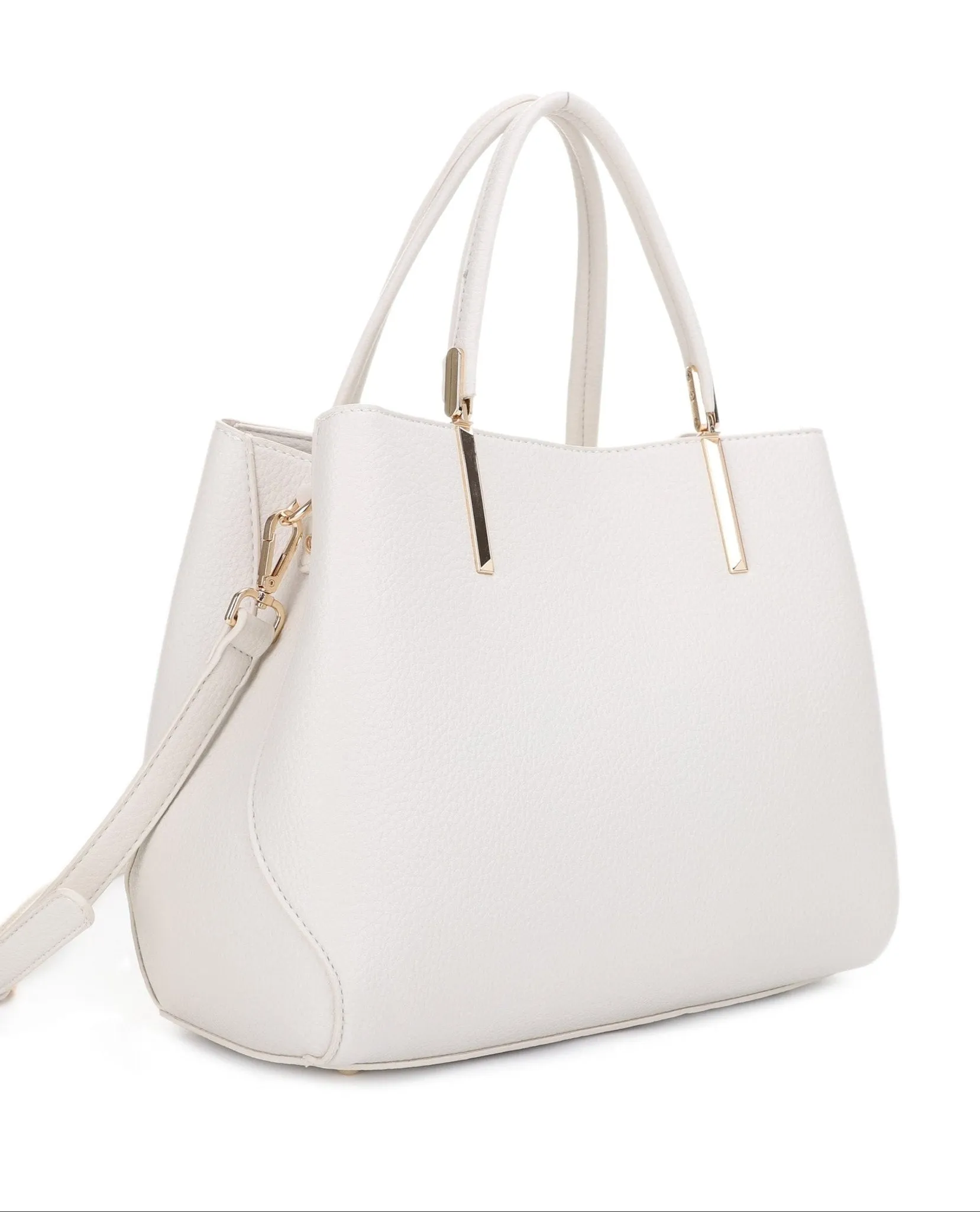 FC20612 Josette Tapered Multi Compartment Satchel/Crossbody Bag Comfortably fits all your essentials without feeling bulky