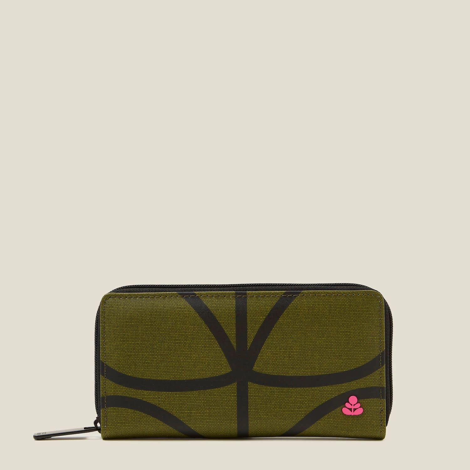Forget Me Not Wallet - Giant Linear Stem Olive Practical Functionality