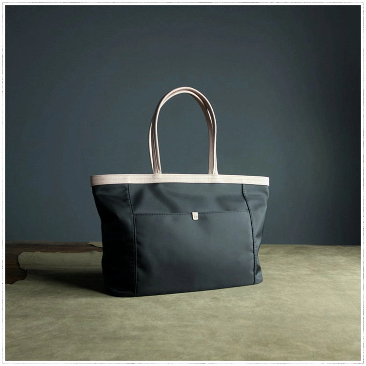 Gray Womens Nylon Shoulder Tote Womens Nylon Shoulder Tote Gray Nylon Handbag Shoulder Purse for Ladies Everyday Aesthetic Discreet Branding