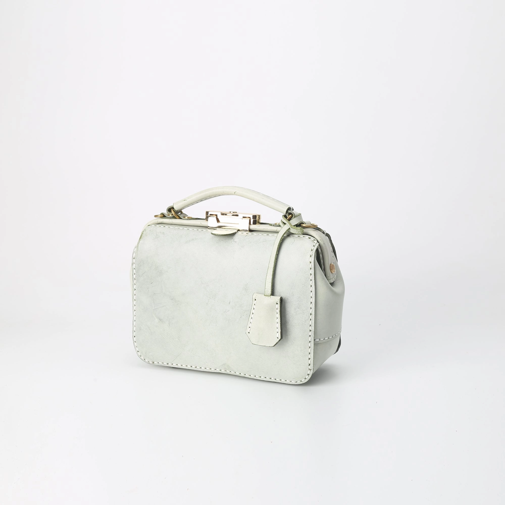 Daily Feature Urban Organizer Handmade Womens Green Leather Doctor Handbag Purse Small Side Bag Doctor Purse for Women