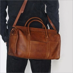 Full Grain Leather Duffel Bag, Women/Men Leather Weekender Bag, Leather Travel bag, Gym bag, Overnight Bag, Leather Anniversary Gift Tech Summit