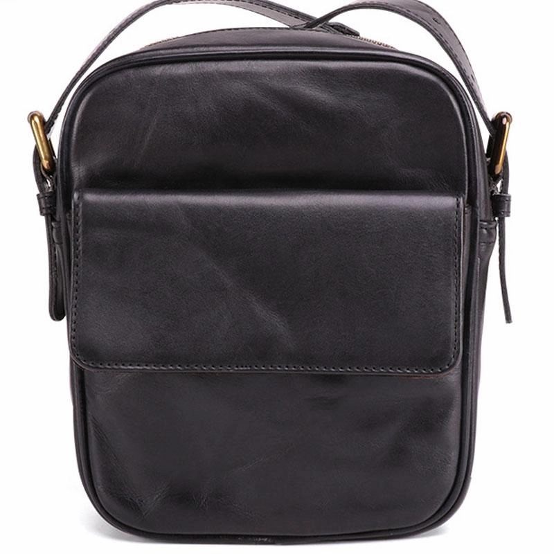 Cool Leather Small Side Bag Messenger Bag Small Shoulder Bags For Men Urban Companion Modern Travel
