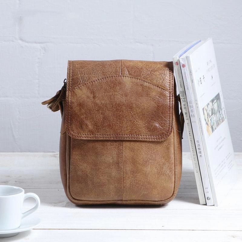 Modern Companion Functional Carry Cool Vintage Leather Small Mens Messenger Bags Shoulder Bags for Men