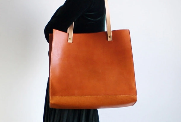 Handmade Leather Tote Purse Handbag Shoulder Bag Large for Women Leather Shopper Bag Sophisticated Outfit