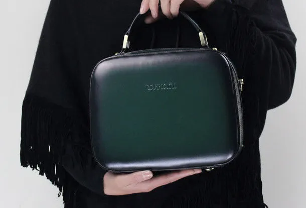 Classic Comfort City Travel Genuine Leather cube handbag shoulder bag for women leather crossbody bag