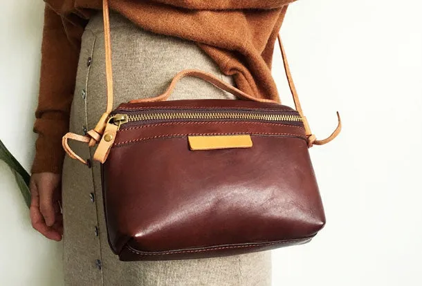 Elegant Lifestyle Refined Finish Genuine Leather Cute Handbag Crossbody Bag Shoulder Bag Women Leather Purse