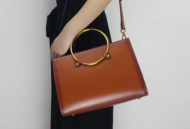 Polished Elegance Genuine Leather handbag  purse shoulder bag black for women leather crossbody bag