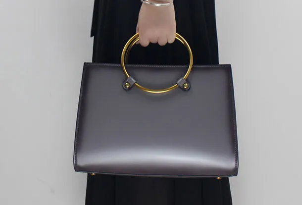 Genuine Leather handbag  purse shoulder bag black for women leather crossbody bag Office Outfit