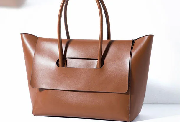 Timeless Look Genuine Leather handbag shoulder bag large tote for women leather shopper bag