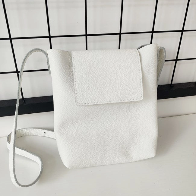 Fashion Outfit Chic Design Genuine Black Leather Womens Bucket Brown Side Bag Vertical White Shoulder Bag For Womens Green Leather Crossbody Bag