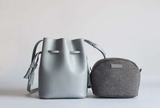 Classic Functional Look Genuine Leather Bucket Bag Purse Bag Shoulder Bag for Women Leather Crossbody Bag