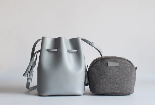 Genuine Leather Bucket Bag Purse Bag Shoulder Bag for Women Leather Crossbody Bag Street Style