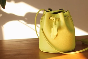Soft Fold Design Genuine Leather Bucket Bag Purse Crossbody Bag Shoulder Bag Purse For Women